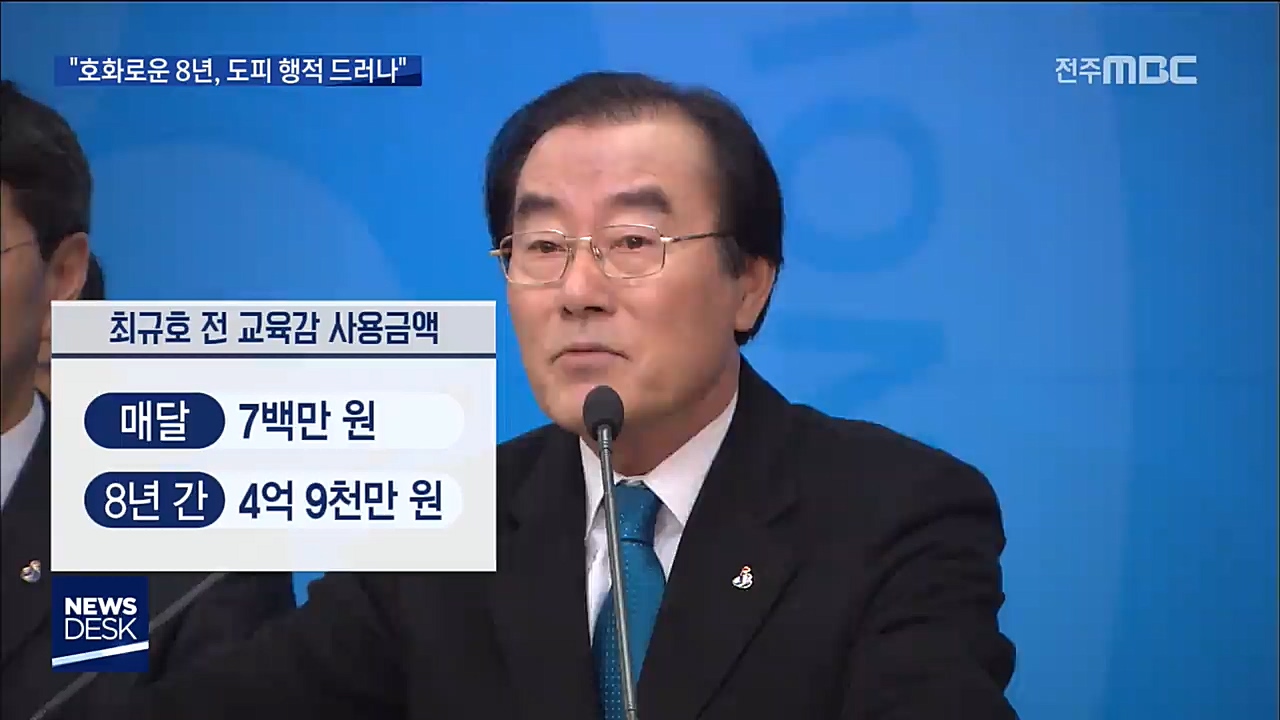 최규호 전 교육감, 호화로운 도피 생활