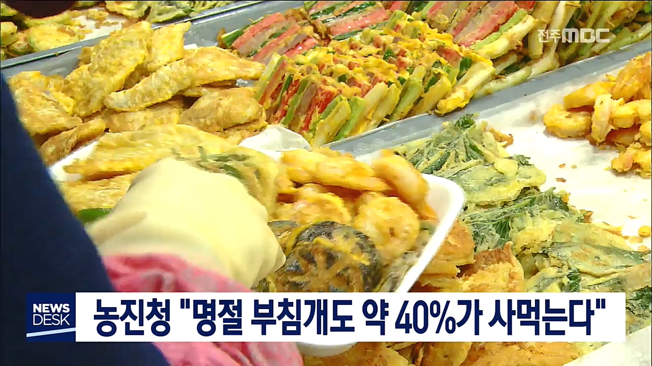 명절 부침개 완제품 구매 39% 달해