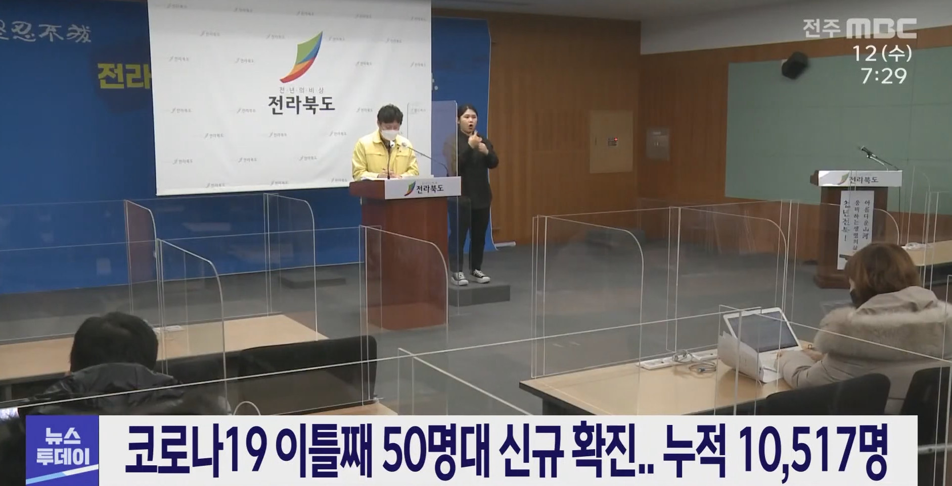 코로나19 이틀째 50명대 신규 확진.. 누적 10,517명