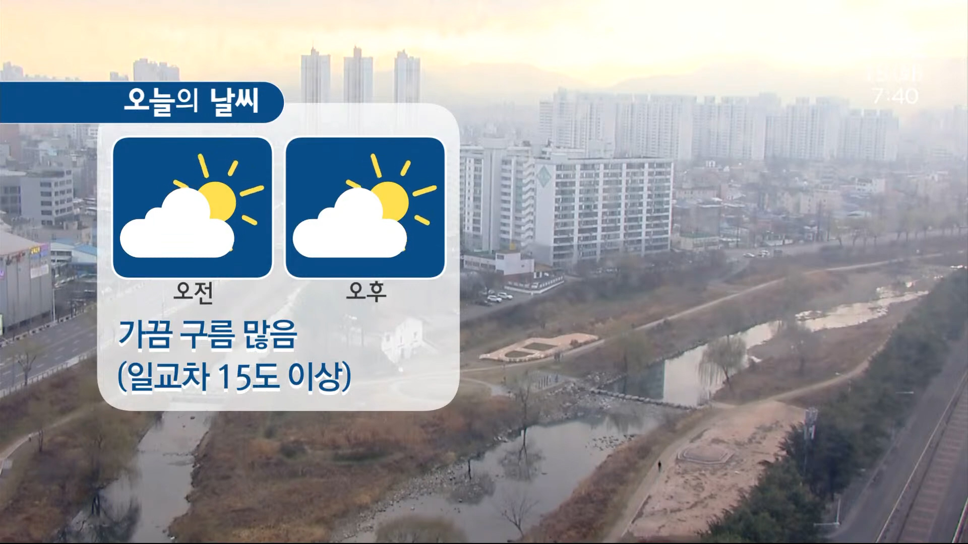 아침엔 쌀쌀.. 낮 최고기온 14~20도 분포