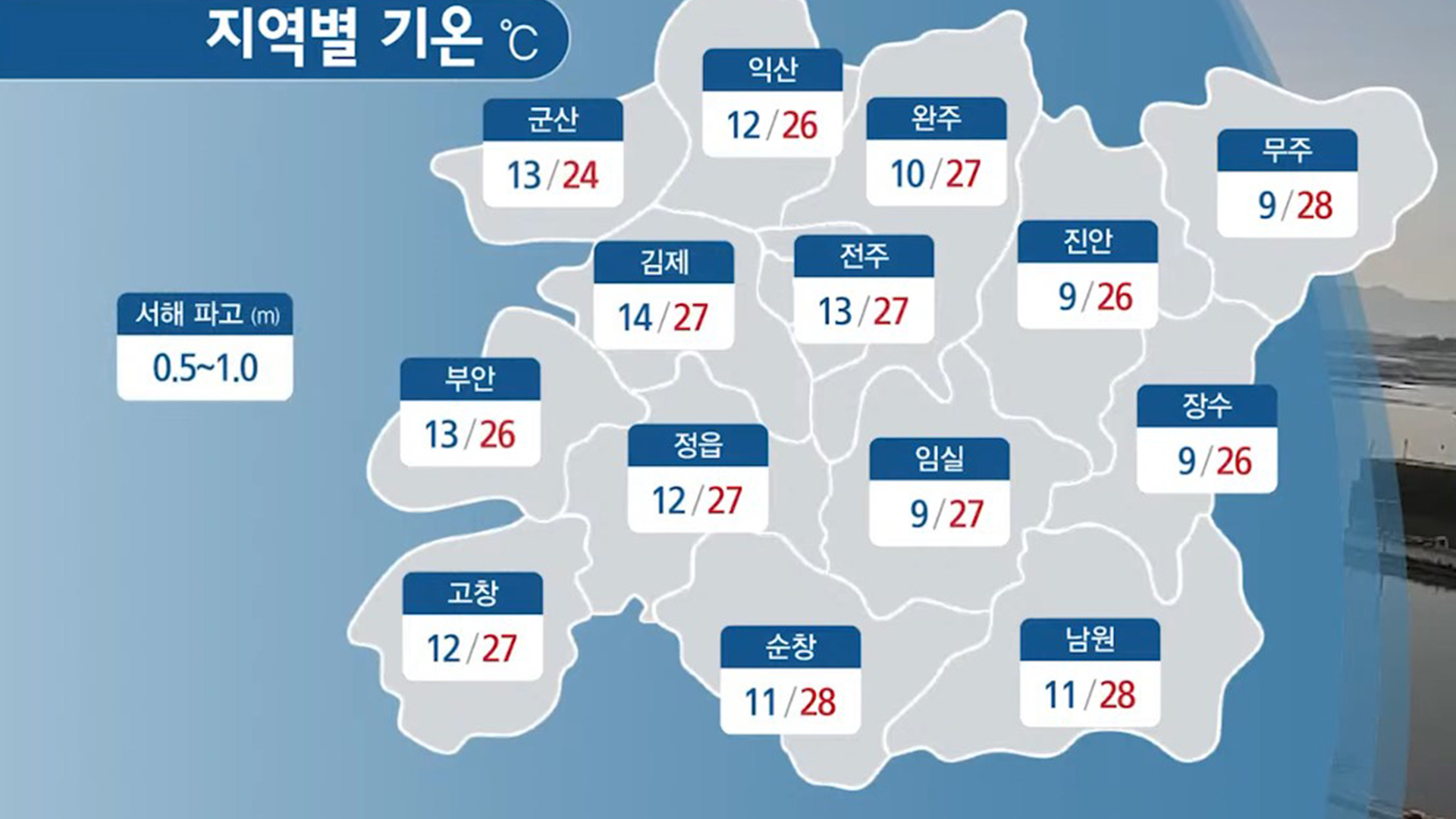 대체로 맑고 일교차 커..건강 유의