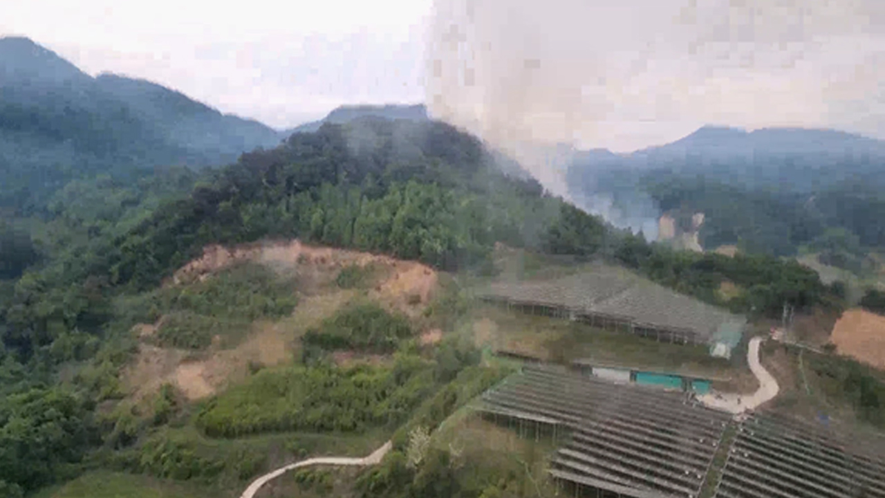 진안 야산에서 화재.. 