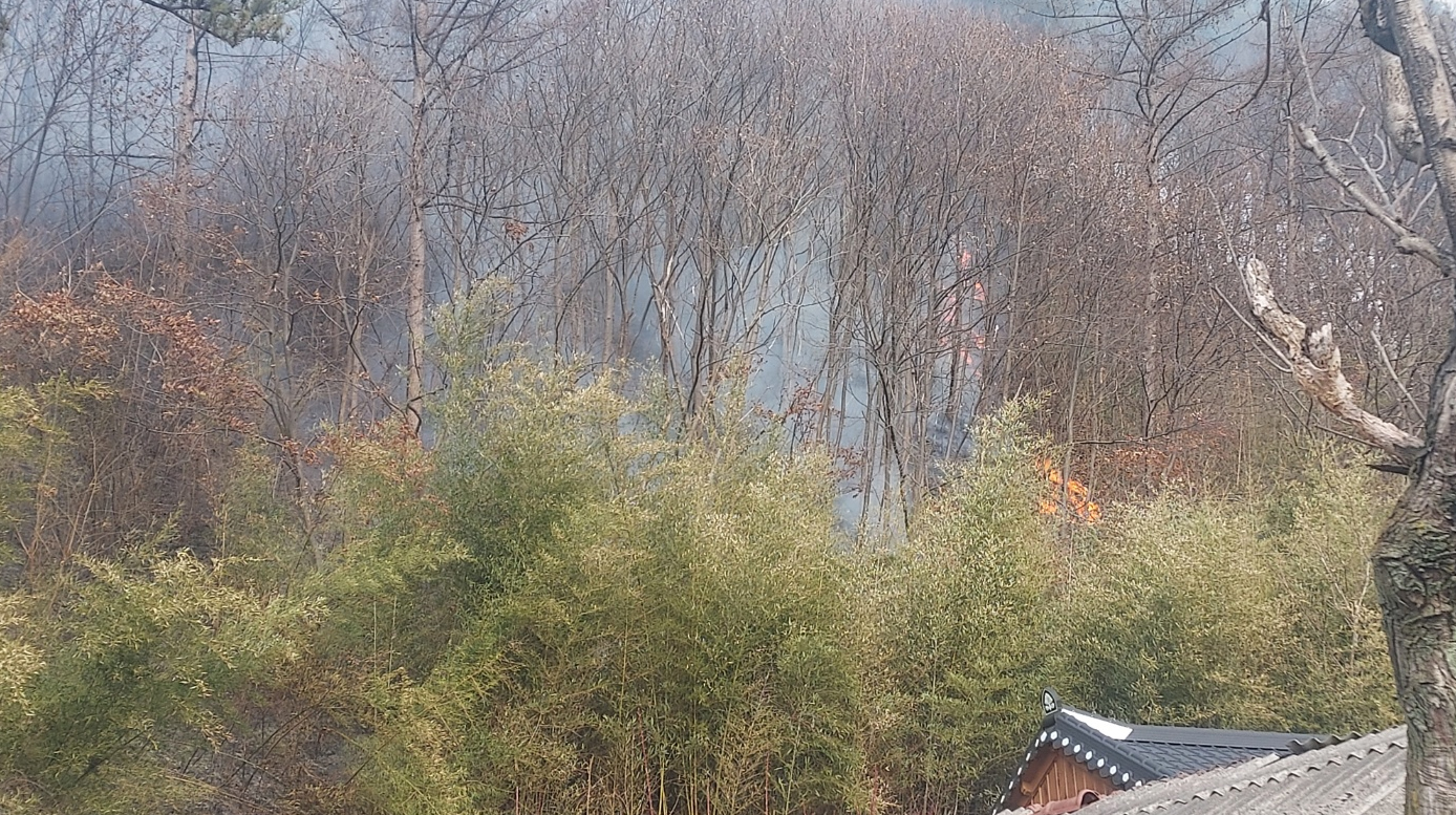 임실 성수에서 쓰레기 태우다 산불..임야 0.3ha 소실