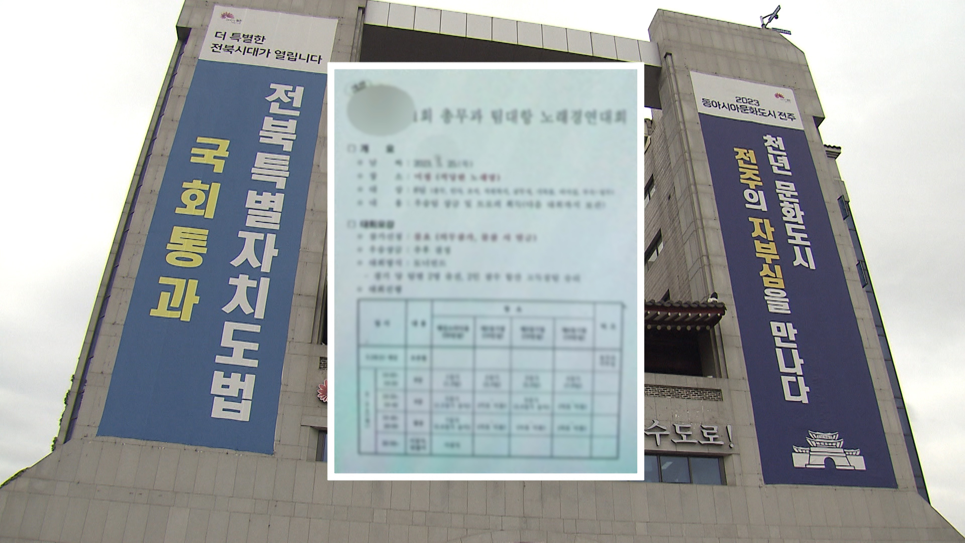 '노래경연대회 불참 시 벌금'.. 전주시청 내부 공문 '논란'