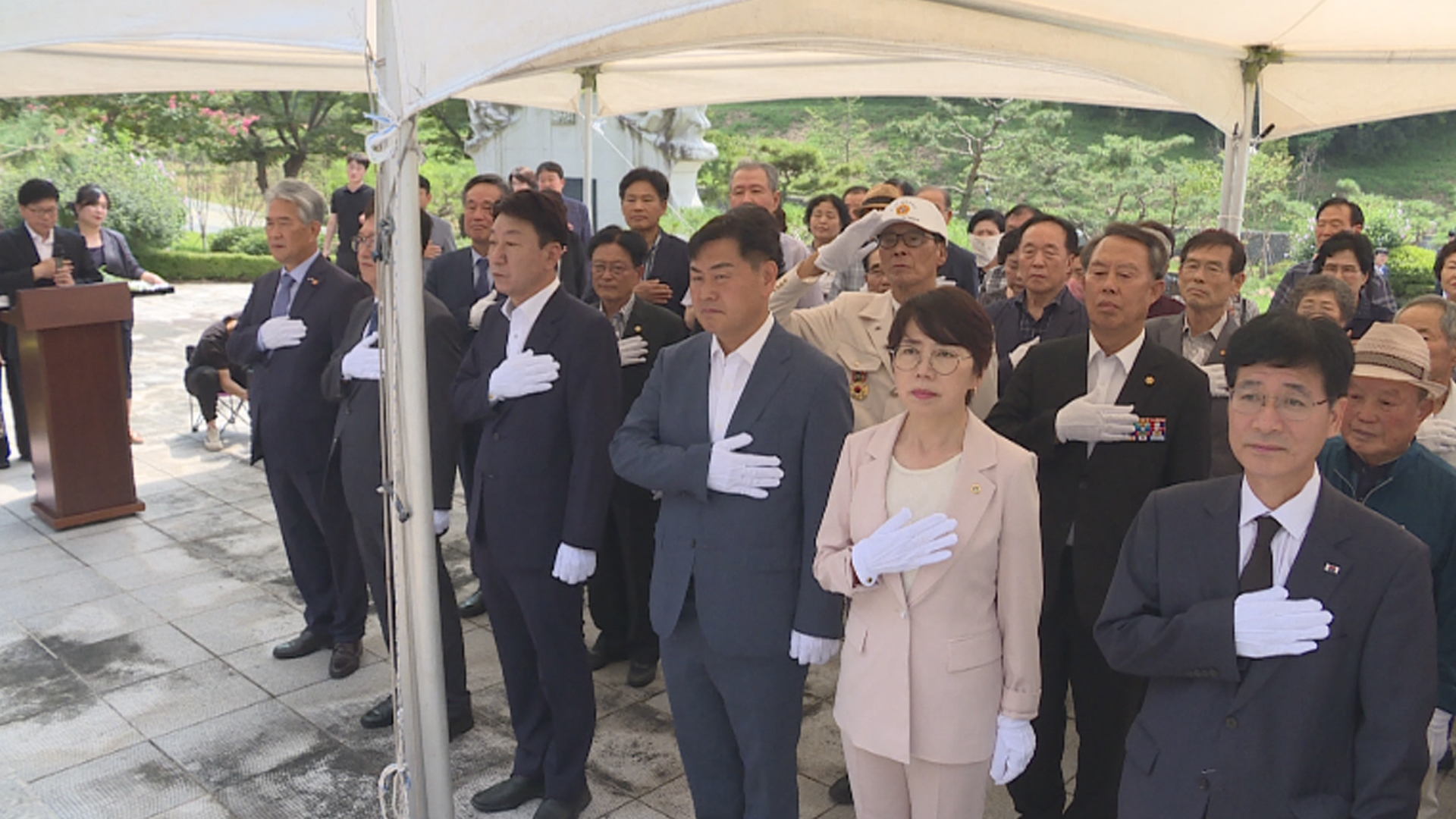 전북 독립운동 추념탑에서 78주년 광복절 참배 행사