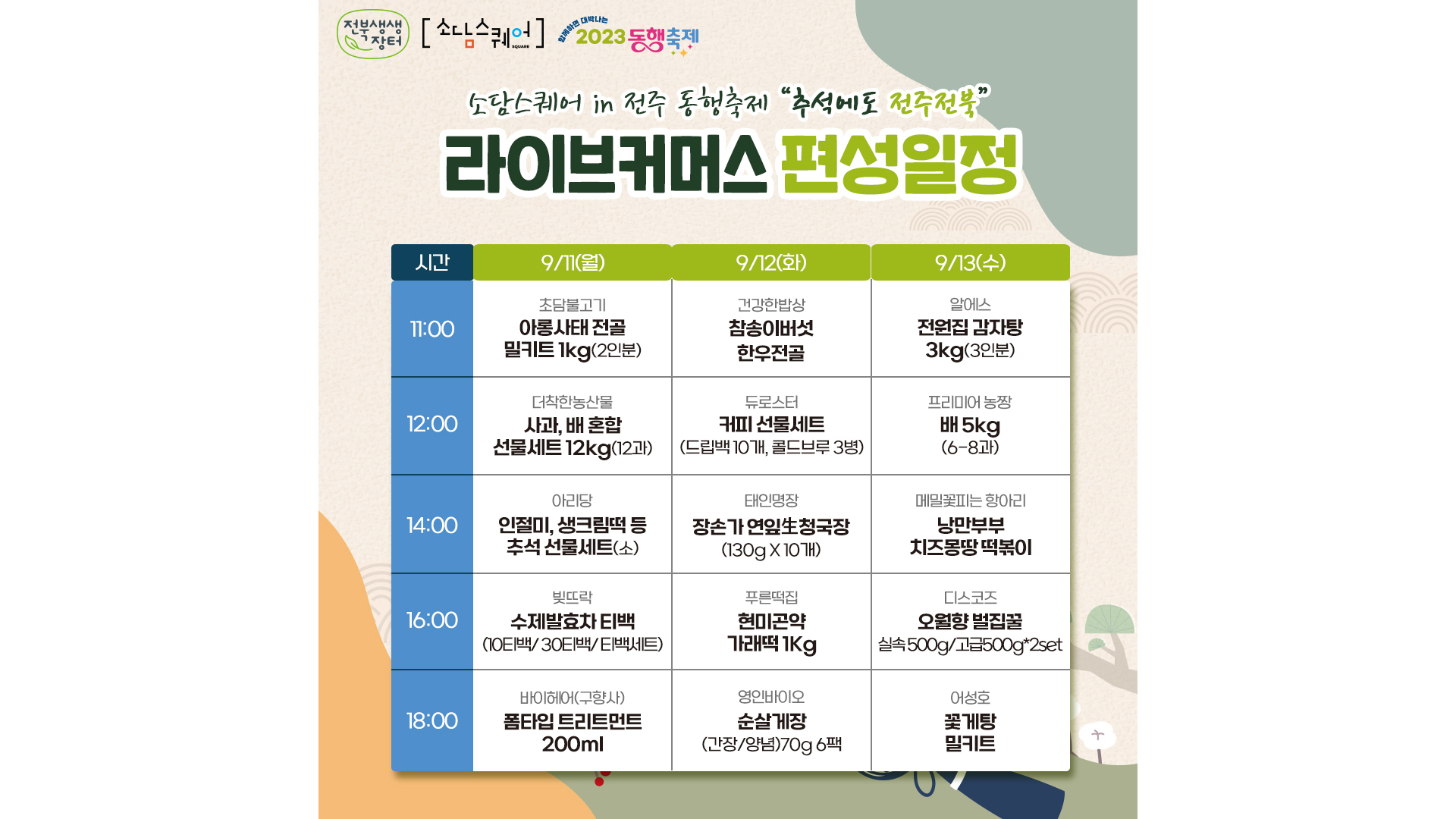 전주시, 추석맞이 소상공인 제품 '온라인 기획전'