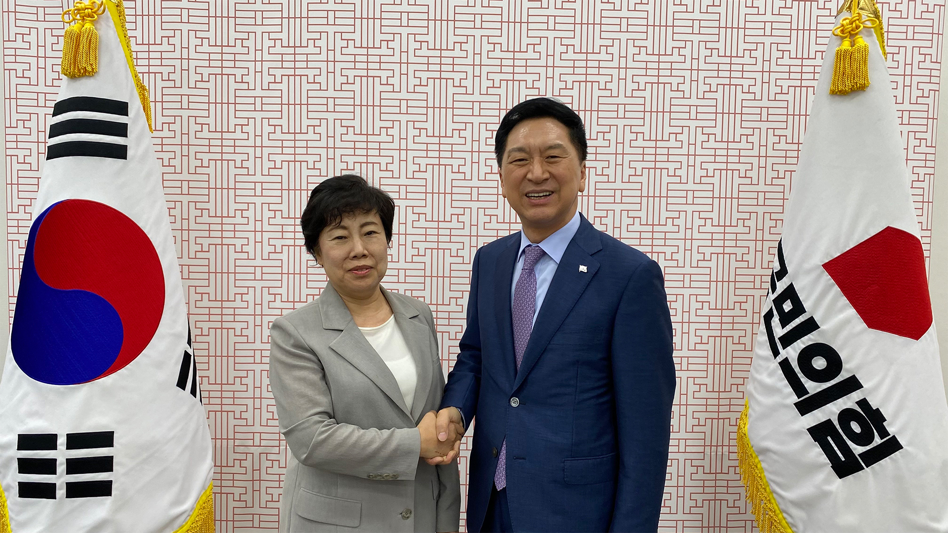 조배숙 국힘 도당 위원장, 김기현 대표에 새만금 우려 전달