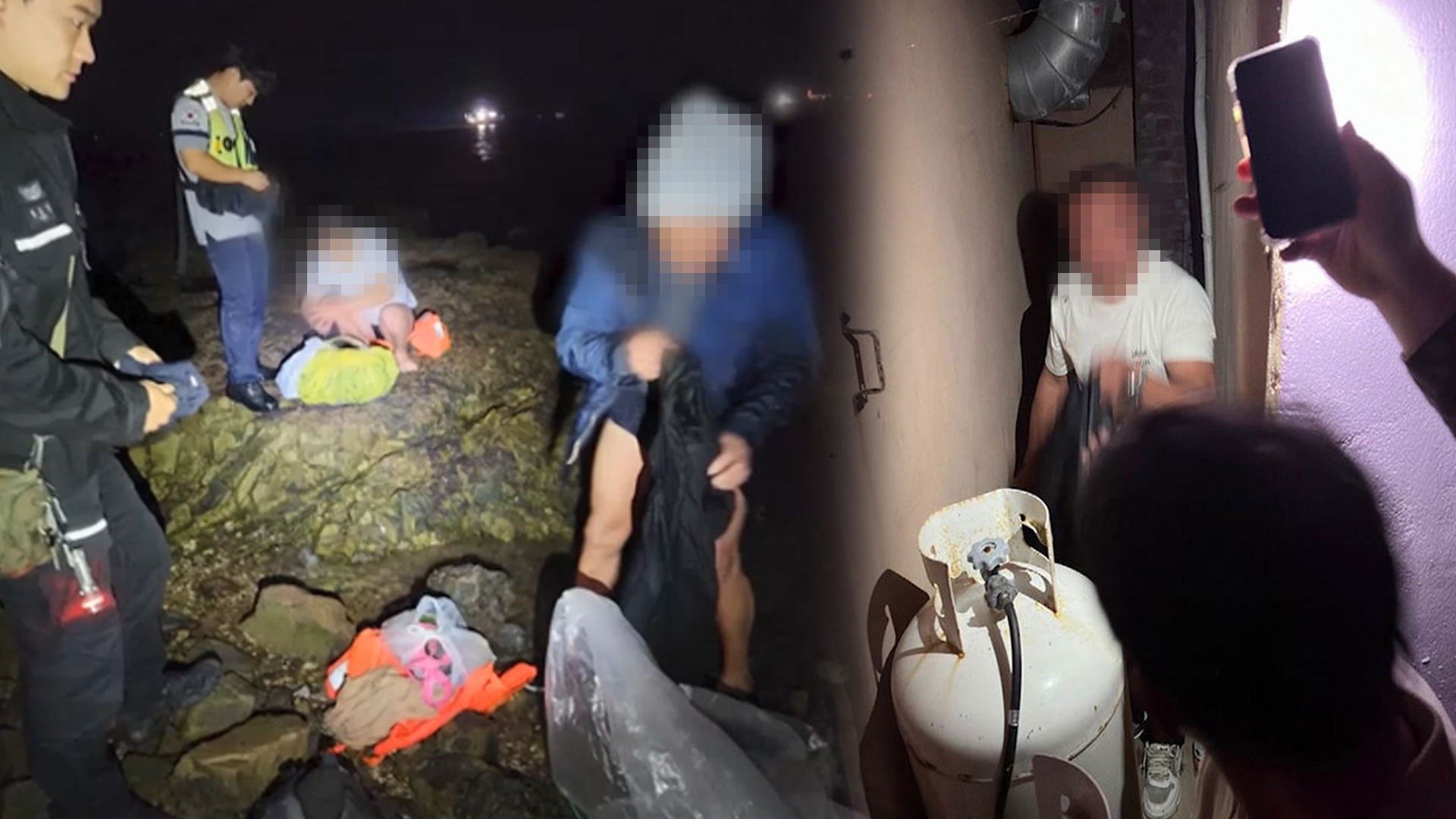 “3km 넘게 헤엄쳐 밀입국”.. 중국인 22명 검거 조사중