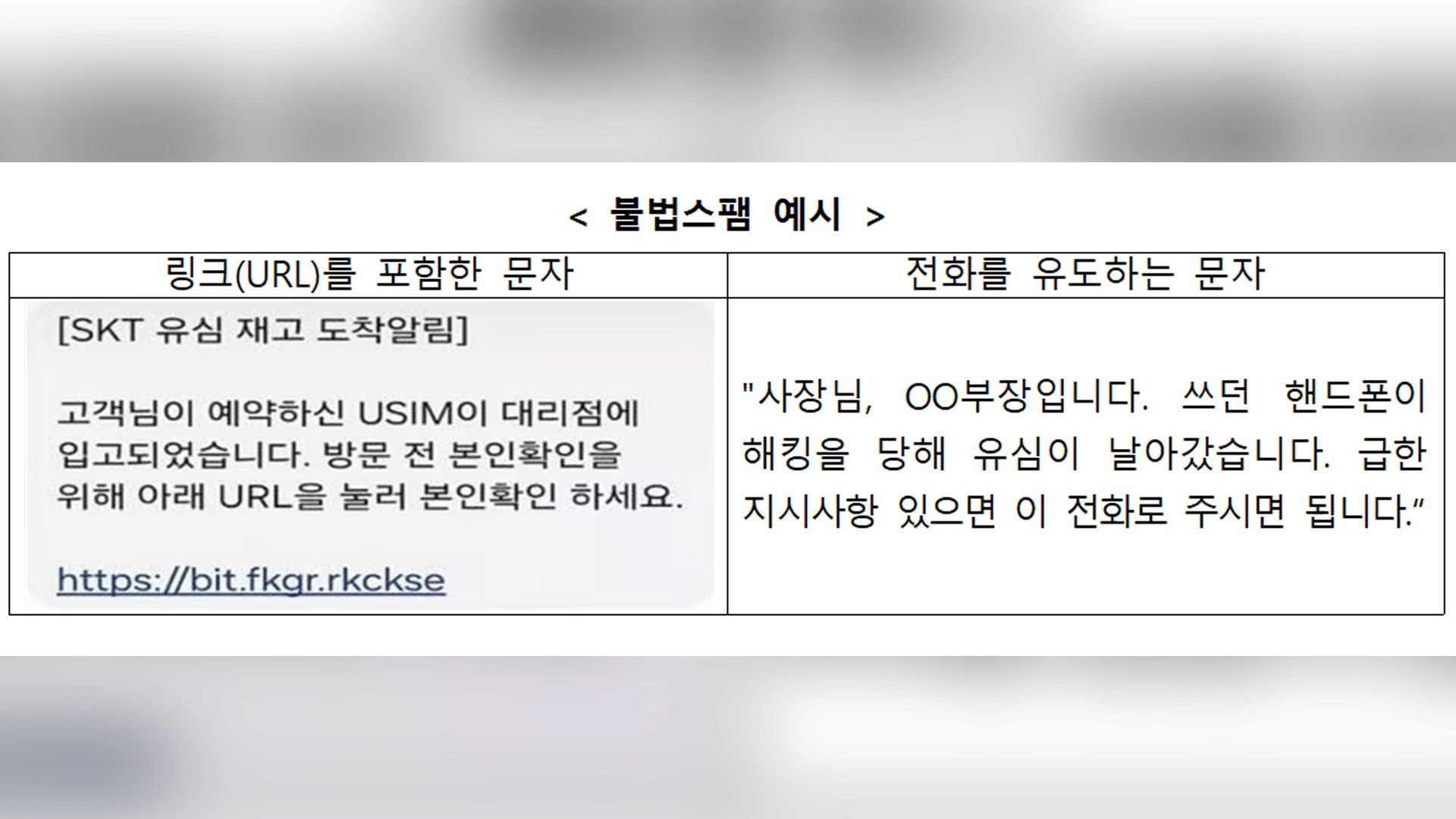 유심 교체 빙자 스미싱 기승.. '이용자 주의보'
