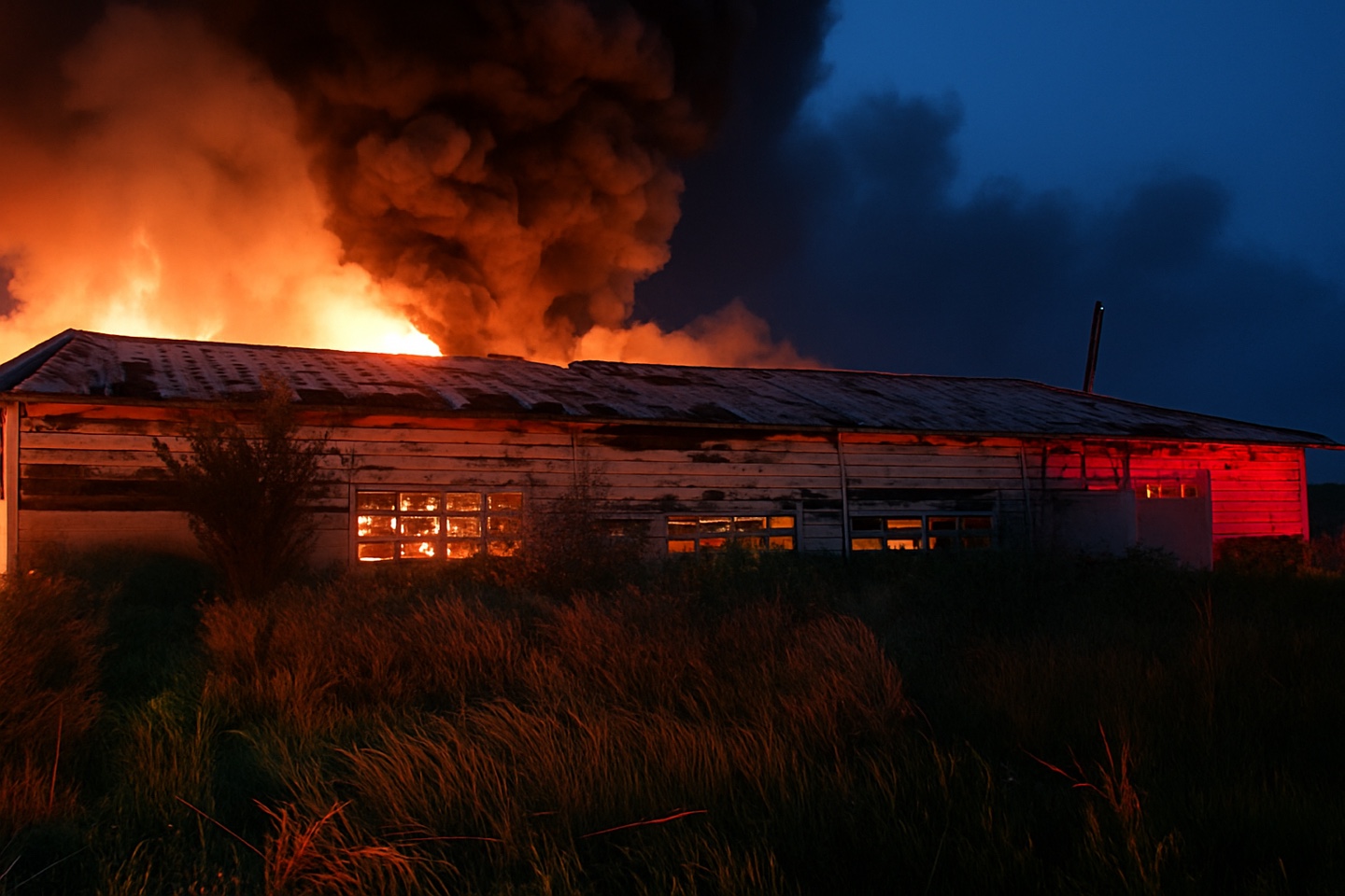 고구마 선별 시설에서 불.. 건물 3동 전소, 3억 9천만 원 피해