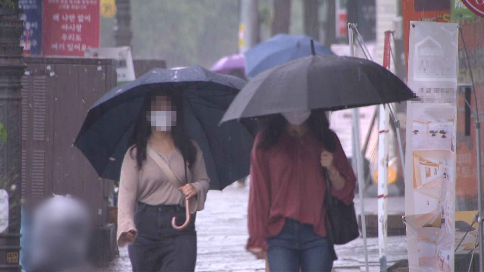 낮 최고 26~28도.. 많은 '비'