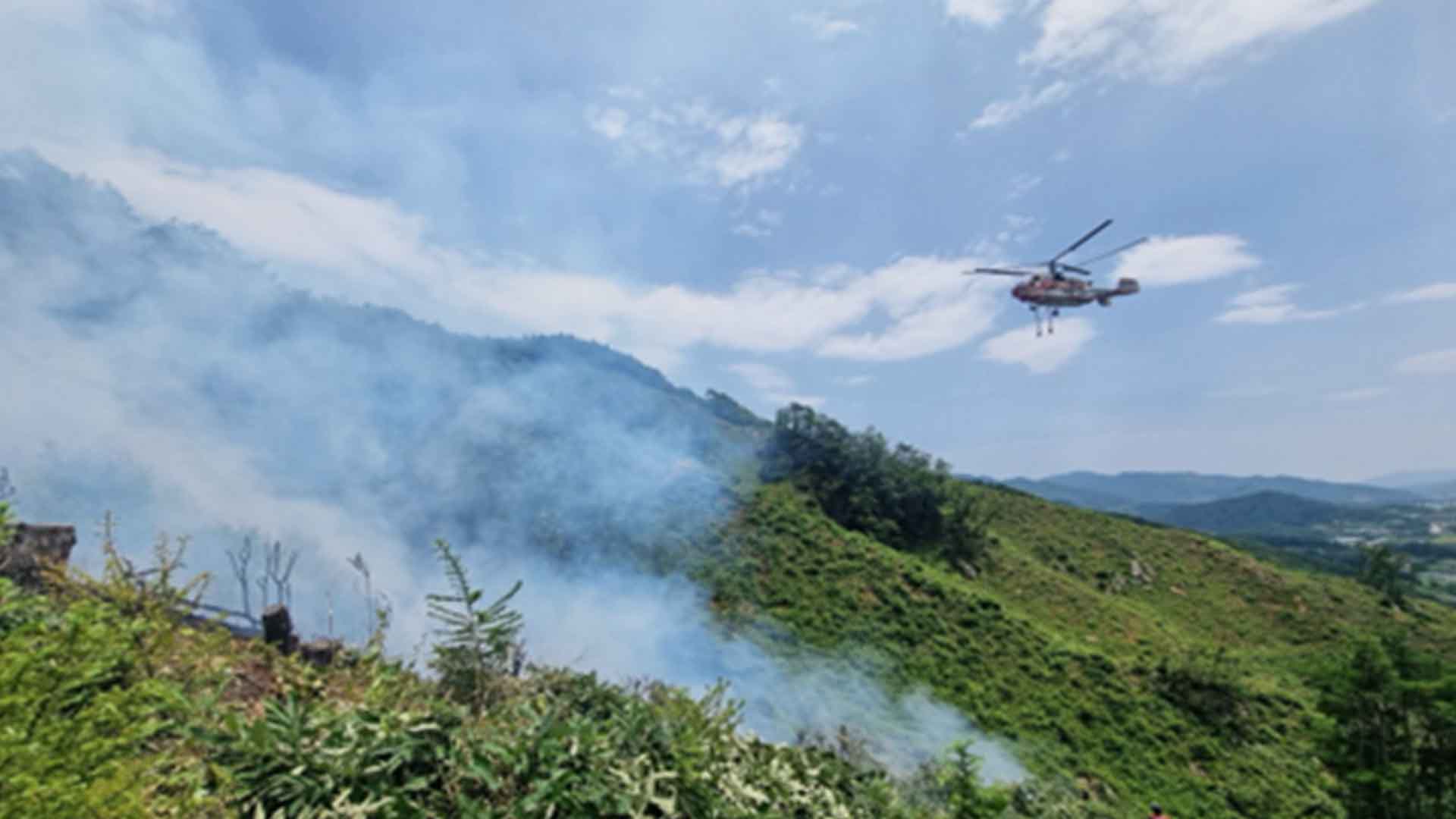 장수 야산 화재.. 0.15ha 태우고 1시간 35분 만에 완진