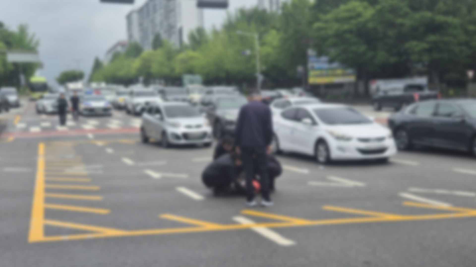 복귀 중 교통사고 목격한 과학수사요원들, 신속 응급조치