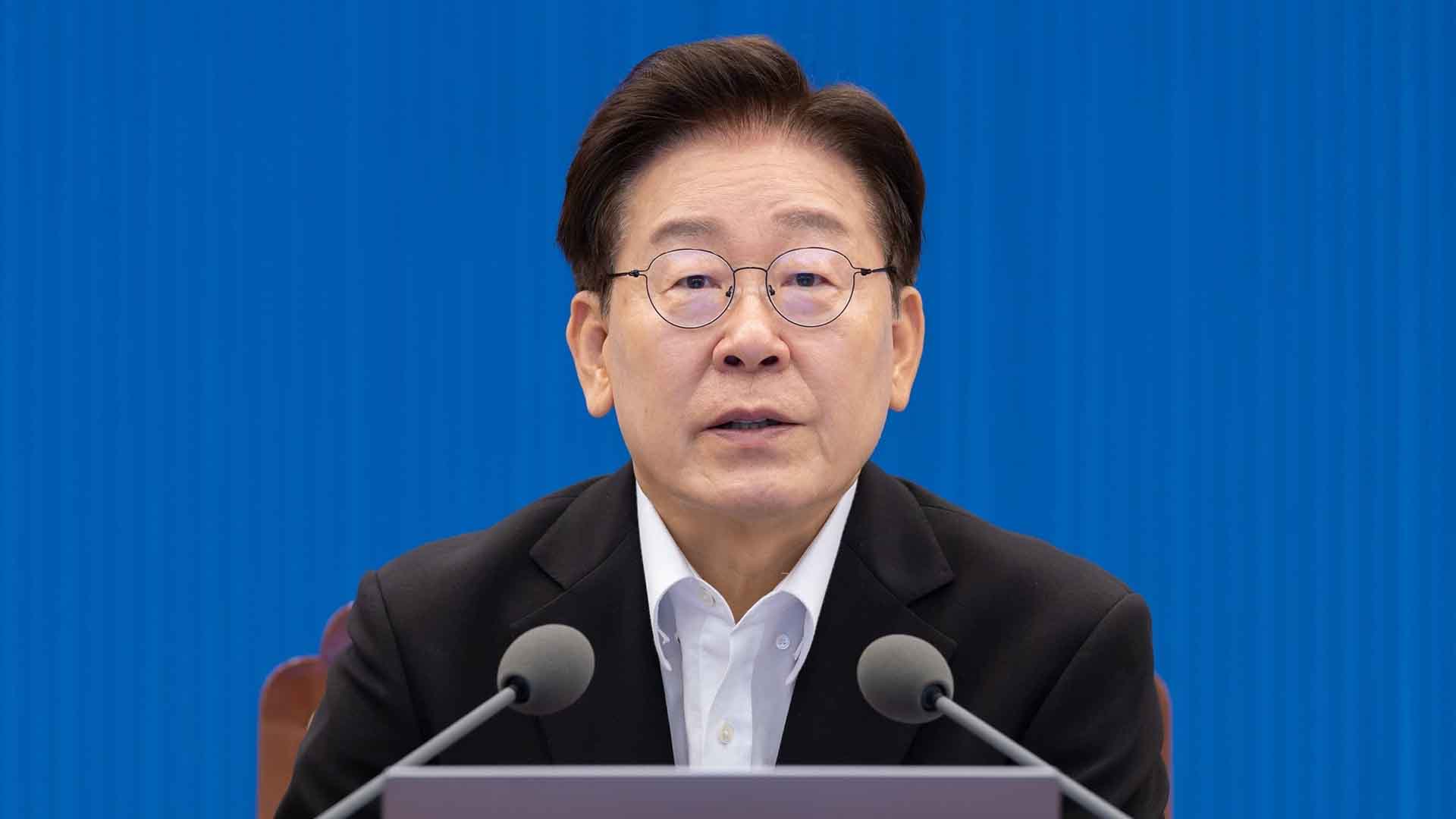 李대통령 축구 국가대표팀에게 