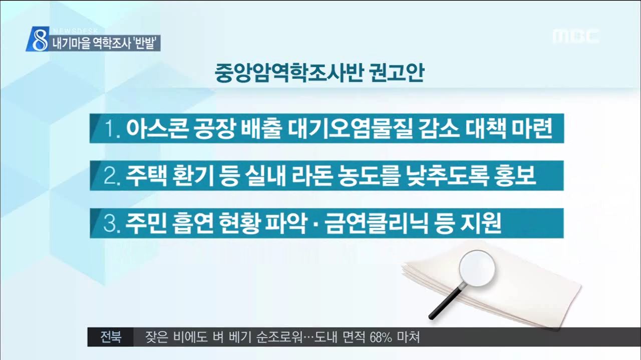 내기마을 역학조사 반발